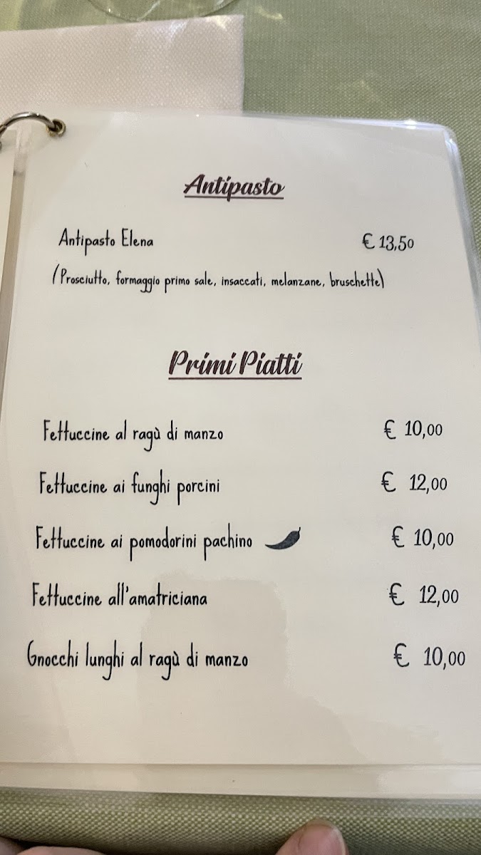 Menu Trattoria Elena-1